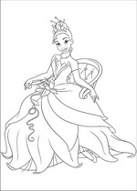 coloring page Princess and the Frog